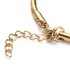 Ion Plating(IP) 304 Stainless Steel Round Snake Chain Bracelets BJEW-O186-08A-G-2