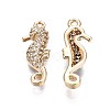 Brass Micro Pave Clear Cubic Zirconia Pendants KK-Q764-010-3