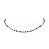 Natural Rhodonite Faceted Round Beaded Necklaces NJEW-JN06430-04-2