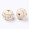 Unfinished Natural Wood European Beads WOOD-S057-022B-2