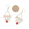 3 Pairs 3 Styles Natural Mixed Stone Rhombus Dangle Earrings EJEW-TA00752-4