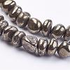 Natural Pyrite Bead Strands G-G673-04-3