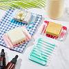 4Pcs 4 Colors Marble Pattern Silicone Soap Dishes AJEW-GA0005-74-4