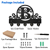 Wood & Iron Wall Mounted Hangers HJEW-WH0055-218-3