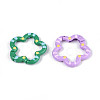 Spray Painted Alloy Spring Gate Rings PALLOY-T090-74-2