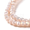 Faceted(32 Facets) Round Full Rainbow Plated Imitation Jade Electroplate Glass Beads Strands EGLA-J130-FR09-3