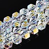 Electroplate Glass Beads Strands EGLA-T021-21B-1