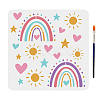 1Pc PET Hollow Out Drawing Painting Stencils DIY-MA0001-33D-1