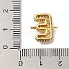 Brass Micro Pave Cubic Zirconia Letter Links KK-I717-04E-3