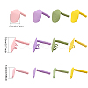 48Pcs 12 Style Spray Painted Iron Stud Earring Findings IFIN-FH0001-69-2