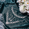1 Bag Rhombus & Square Crystal Rhinestone Stud Earrings & Chain Necklaces & Bracelets SJEW-UN0001-26-2