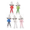 Glass Seed & Acrylic Pearl Beaded Pendants PALLOY-MZ00193-02-1