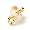 Electroplate Glass Charms PALLOY-JF00821-07-6