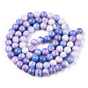 Ombre Effect Dyed Crackle Glass Beads X1-GLAA-T031-10mm-01T-2