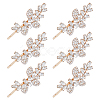 6Pcs Zinc Alloy Rhinestone Hair Bobby Pins PHAR-GO0001-10-1