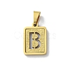 304 Stainless Steel Alphabet Pendants STAS-S152-01G-B-1