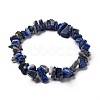 Natural Lapis Lazuli Chip Beads Stretch Bracelets BJEW-JB05765-06-1