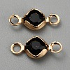 Brass Rhinestone Connector Charms RB-WH0001-08D-1