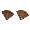 Walnut Wood Stud Earring Findings MAK-N032-048-3