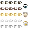 60Pcs 5 Colors Adjustable Brass Ring Components FIND-SZ0002-23-NR-1