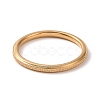 Textured 201 Stainless Steel Simple Thin Finger Ring for Women RJEW-I089-26G-2