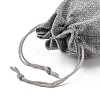 Polyester Imitation Burlap Packing Pouches Drawstring Bags ABAG-R005-14x10-04-4