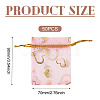 50Pcs Heart Printed Organza Bags OP-TADJ0001-01B-3