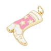 Brass Enamel Pendants KK-G522-50G-02A-2