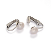 304 Stainless Steel Freshwater Pearl Clip-on Earrings EJEW-M188-08A-1