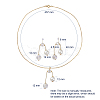 Pendant Necklaces and Ear Studs Jewelry Sets SJEW-JS01064-03-9