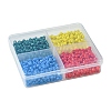 800pcs 4 Colors Baking Paint 15/0 Glass Round Seed Beads SEED-FS0001-21B-6
