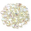 UV Plating Rainbow Iridescent Transparent Acrylic Beads OACR-C007-05-3