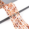Natural Golden Silk Jade Beads Strands G-T143-07-1