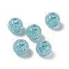 Transparent Crackle Acrylic Bead OACR-H019-02-2