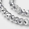 Electroplate Glass Bead Strands GR3x2MMY-07S-2