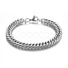 Tarnish Resistant 304 Stainless Steel Cuban Link Chain Bracelets BJEW-L637-01A-P-1