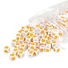 White Opaque Acrylic European Beads OPDL-FS0001-01-2