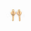 Brass Micro Pave Clear Cubic Zirconia Charms KK-T062-159G-NF-4