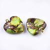 Assembled Bronzite and Imperial Jasper Pendants G-T111-04H-3