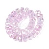 Electroplate Transparent Crackle Glass Beads Strands EGLA-Q135-01A-B05-2