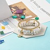 Synthetic Hematite & Polymer Clay Heishi Beads Stretch Bracelets Set BJEW-JB07383-01-2