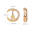Brass Micro Pave Clear Cubic Zirconia Screw Eye Peg Bails KK-T062-110G-NF-2