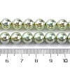 UV Plating Pearlized Glass Pearl Beads Strands GLAA-F128-01B-T14-2