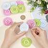 CRASPIRE 30Pcs 3 Colors Plastic Button BUTT-CP0001-02-4