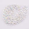 Electroplate Transparent Glass Beads Strands X-EGLA-T020-11-A02-2