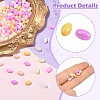 350Pcs 7 Colors Opaque Colours Luster Glass Seed Beads SEED-YW0003-23-2