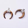 Natural Tiger Eye Pendants G-L466-B08-1