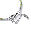 Polyester Cord Braided Bracelet Makings MAK-Z003-01P-16-3
