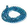 Transparent Electroplate Glass Beads Strands EGLA-A039-T4mm-L01-2