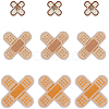 24Pcs 3 Styles Adhesive Bandage Shape Medical Theme Non-Woven Fabrics Computerized Embroidery Cloth Iron on/Sew on Patches PATC-CY0001-34-6